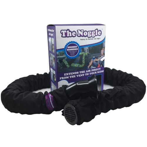 NOGGLE, 6ft - Kids Personal Air Conditioning System, Made in USA, Directs Cool Air to Children in The Backseat - Air Conditioning Vent Hose for Vehicles, Making The Back Seat Cool Again - Black