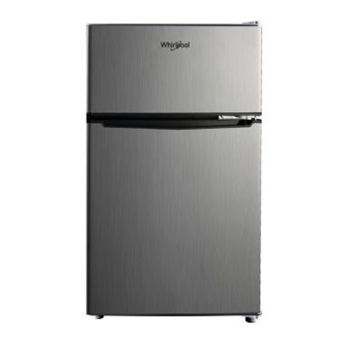 Whirlpool 3.1 cu ft Mini Refrigerator Stainless Steel WH31S1E: Energy Star Certified Dorm Fridge, Reversible Door, 2 Shelves