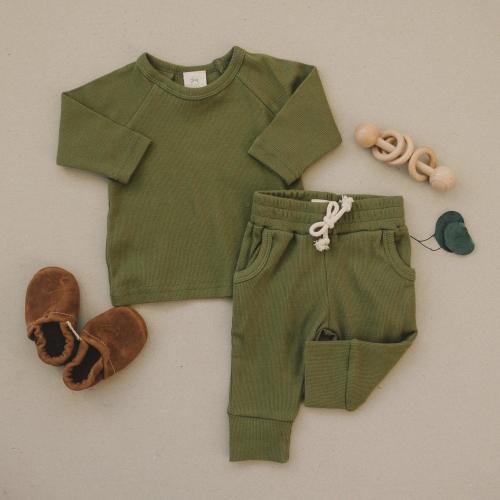 Organic Cotton Ribbed 2pc Set - more colors | Little Joy Co.