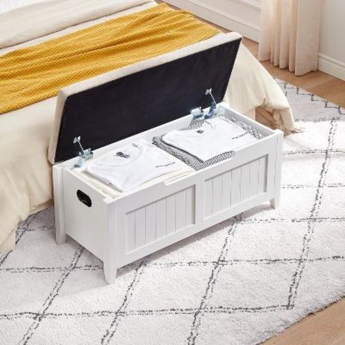 Storage Chest, Storage Trunk with Safety Hinge, Storage Bench, Wooden Storage Organizer, Shoe Bench