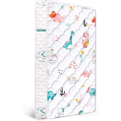 New Letmxiu Premium 5" Crib and Toddler Mattress ( Dinosaur party, 52" X 27.6" X 5")