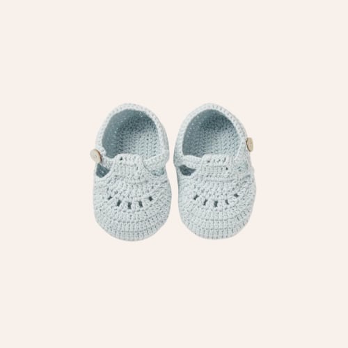 T-strap Hand Crocheted Baby Booties