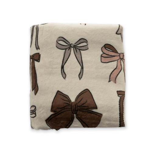 Bows Throw Blanket | Ellie Sue | Double Sided
