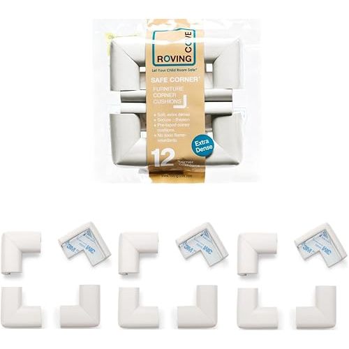 Roving Cove Baby Proof Corner Protector, Pre-Taped, 12 Large Corners