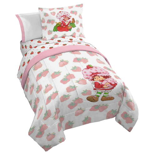 Strawberry Shortcake Berry Berry 5 Piece Twin Size Kids Bed Set with Shams