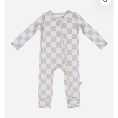 Zippered Romper (Checkered) – Snuggle & Slumber