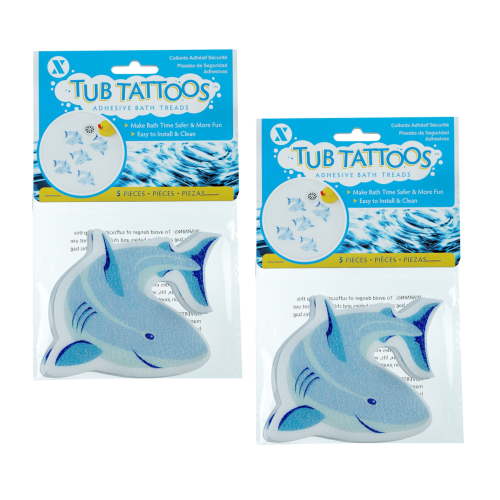 SlipX Solutions Adhesive Bath Treads: Tub Tattoos - 2 Pack
