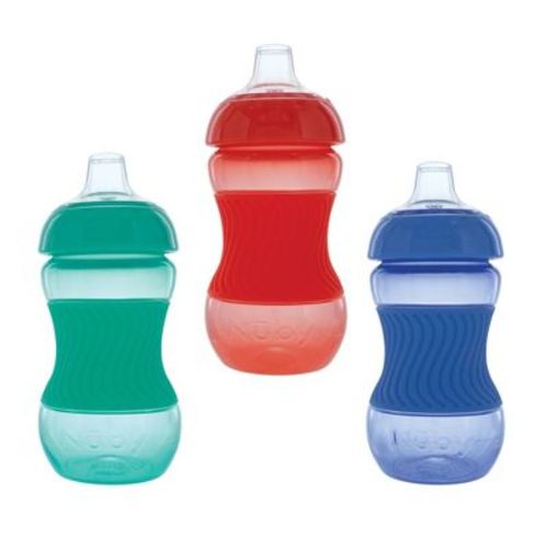Nuby 6oz Mini Gripper Cup with Sleeve - Boy - 3pk