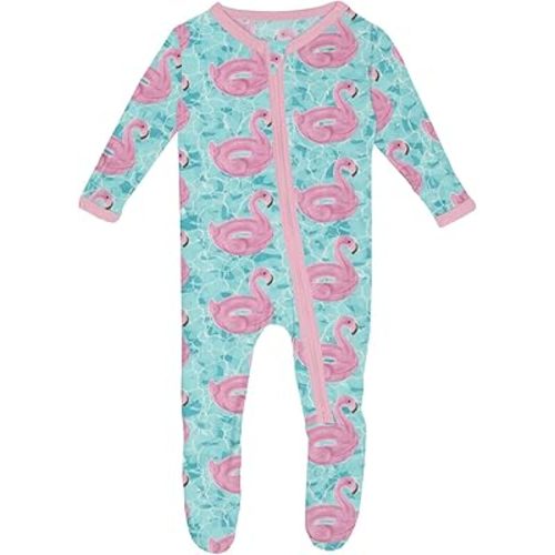 KicKee Baby & Toddler Zipper Footie – Ultra-Soft Viscose from Bamboo Pajamas with Flip Paws & Grips