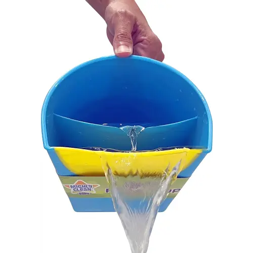 Mighty Clean Baby Shampoo Rinse Cup | Baby Bath Rinser Pail to Wash Hair and Wash Out Shampoo by Protecting Infant Eyes - Kids Bathing Without TEARS