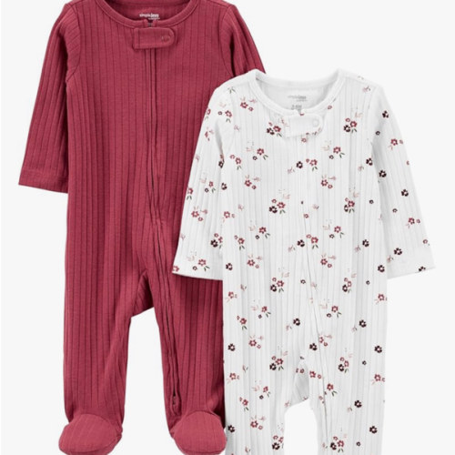 Simple Joys by Carter's Baby Boys' 2-pack 2-way Zip Textured Sleep and Play