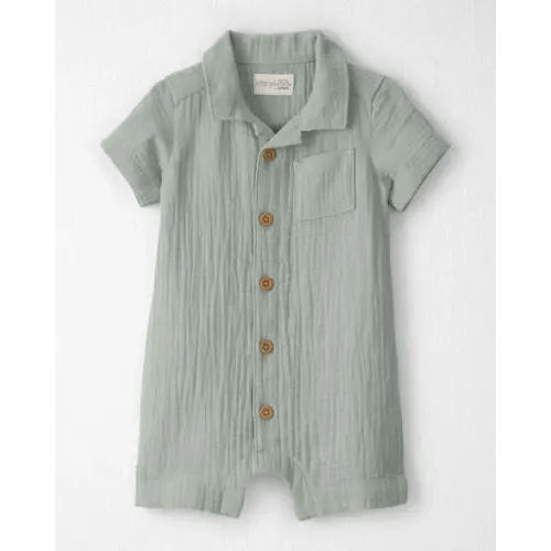 Baby Boy Organic Cotton Gauze Romper - Little Planet | Carter's