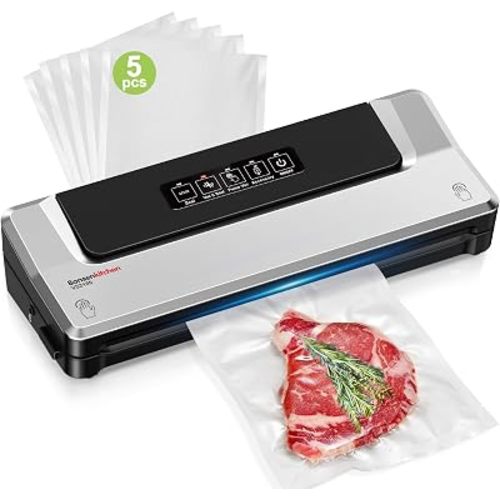 Bonsenkitchen Vacuum Sealer Machine, Multiple Modes For Meal Prep,Silver