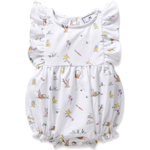 Baby's Twill Ruffled Romper, Easter Frolic - Petite Plume | Maisonette