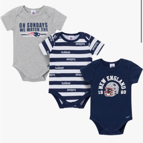 Gerber NFL Baby Boys 3-Pack Onesie Bodysuit