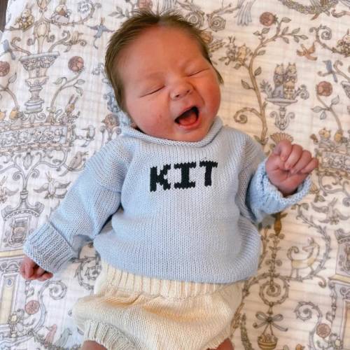 Classic Ribbed Pullover with Name. personalized sweater. Wear it every month for milestone pictures!