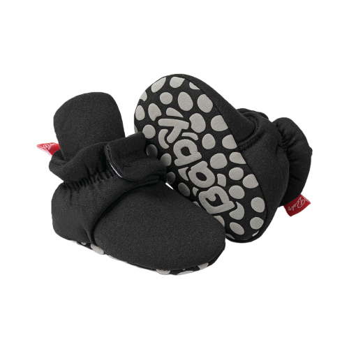 ZACPNCV Newborn Baby Booties Cotton Knit Shoes Soft Cozy First Wakers Warm Booties for Toddler Infant Girl Boy Black 0-6 Months