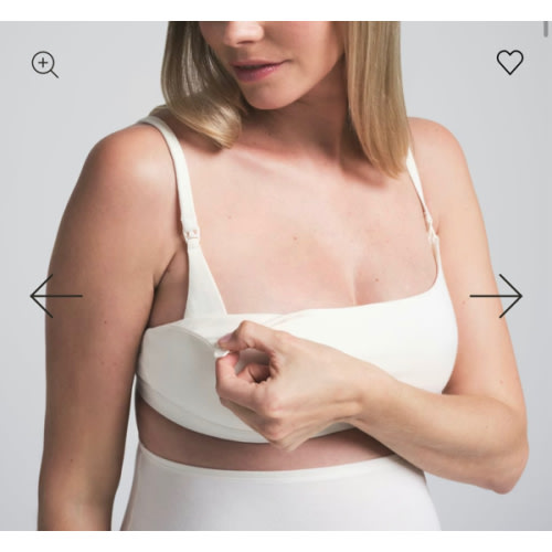 COTTON JERSEY MATERNITY NURSING SCOOP BRALETTE | MARBLE | SKIMS