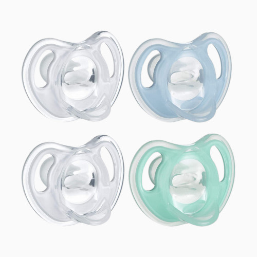 Tommee Tippee Ultra Light Silicone Pacifier - Blue/Aqua, 0-6 Months, 4