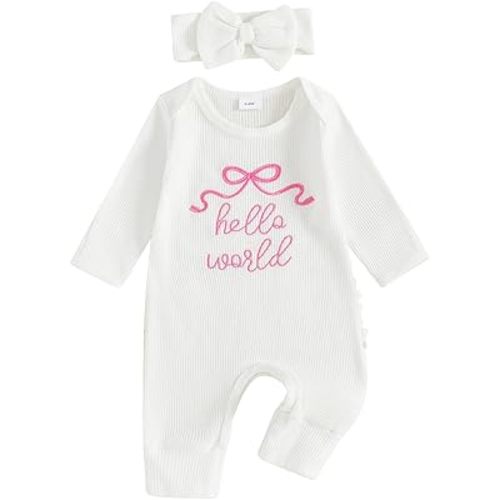 Baby Girl Winter Clothes Newborn Preemie Going Coming Home Outfit Ruffle Mitten Sweater Romper Cute Knit Jumpsuit