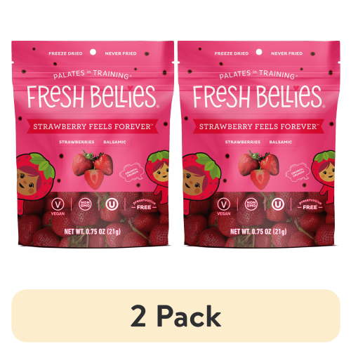 (2 pack) Fresh Bellies Toddler Treat, Strawberry Feels Forever, 0.75oz.