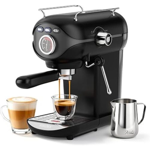 XIXUBX Espresso Machine, Compact Espresso Maker with Milk Frother