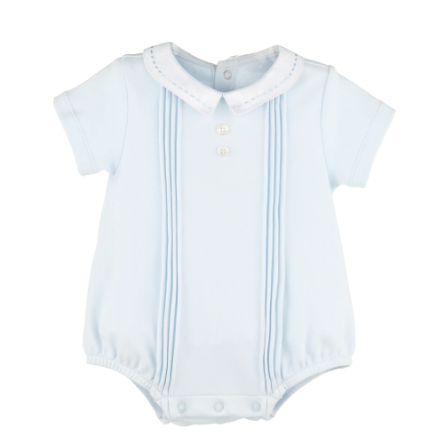 Summer Home Boy Bubble- Blue – Liza Beals Children Boutique