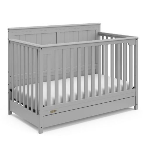 Graco Hadley 5-in-1 Convertible Crib with Drawer Pebble Gray