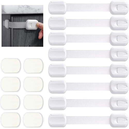 BTideas Baby Locks, 8 Pack Safety Baby Proofing Cabinets, Child Proof Cabinet Drawer Door Locks