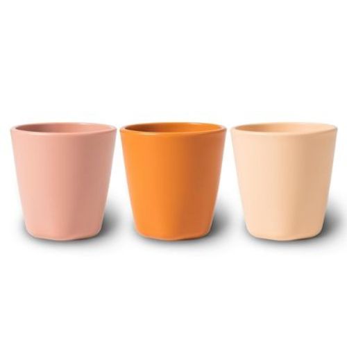 Tiny Twinkle Tableware 3-Pack Cups/Tumblers Set, BPA-Free for Kids and Toddlers (Sand, Cinnamon, Taupe)