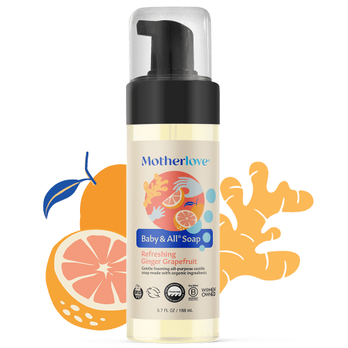 Baby & All Non-Toxic Foaming Castile Soap - Refreshing Ginger Grapefruit – Motherlove Herbal Company