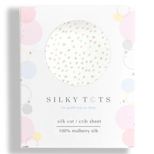 Silk Mini Crib Sheet in Fawn Terrazzo