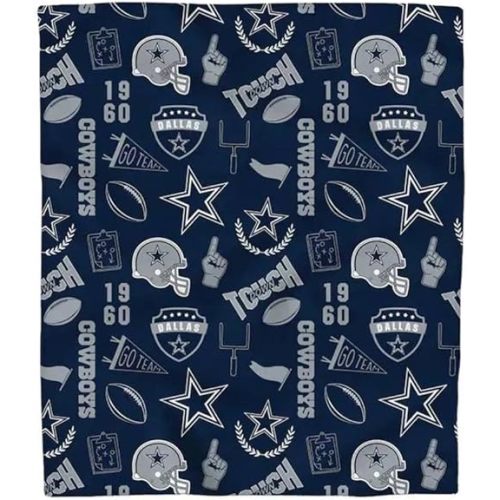 Pegasus Sports Dallas Cowboys 40'' x 50'' Collage Icons Polar Fleece Blanket