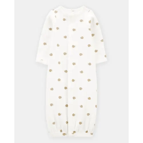 Baby Preemie Snail Cotton Sleeper Gown | Carter's