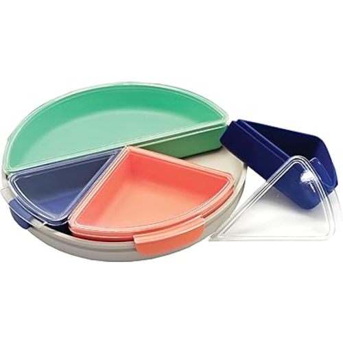 Infantino Mod Plate - Modern, Modular, Customizable Silicone Plate for Baby Led Weaning, Toddler Feeding, and Big Kid Meals - Food-Grade Silicone, Microwave & Top-Rack Dishwasher Safe