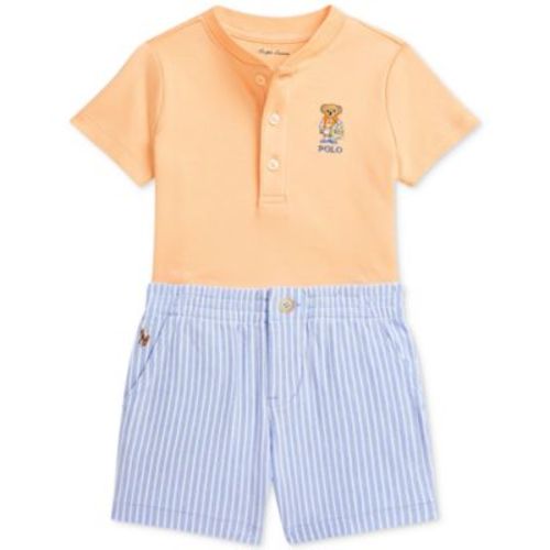 Baby Boys Polo Bear Henley Shirt & Mesh Short Set
