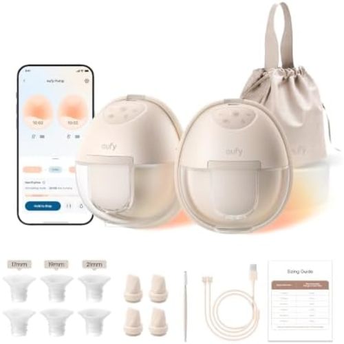 eufy Heated Wearable Breast Pump S1, HeatFlow, Hands-Free