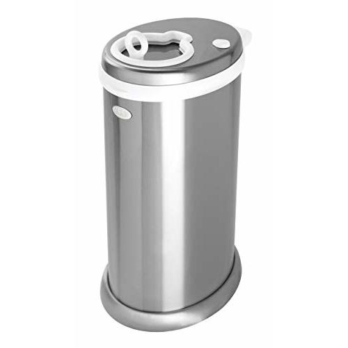 Ubbi Steel Diaper Pail, Odor Locking, No Special Bag Required, Award-Winning, Registry Must-Have, Chrome