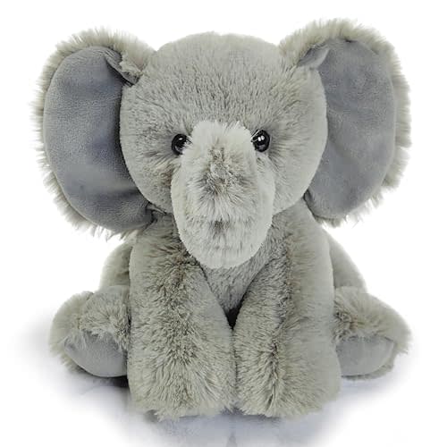 Elephant Stuffed Animal Toys, 8.5 Inch Soft and Cuddly Elephant Plush Animals Toy, Cute and Realistic Animals Gifts for Boys and Girls Toy for Toddlers 1-3