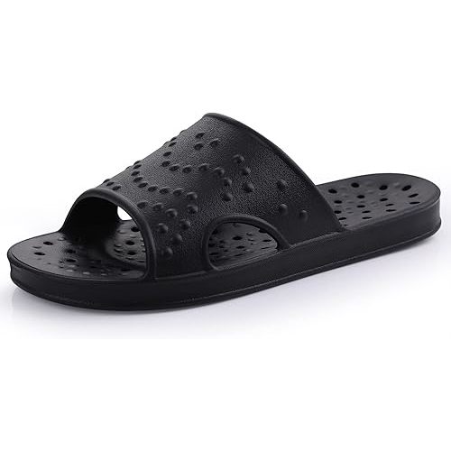 shevalues Shower Shoes for Women Men with Arch Support Quick Drying Pool Slides Lightweight Beach Sandals with Drain Holes