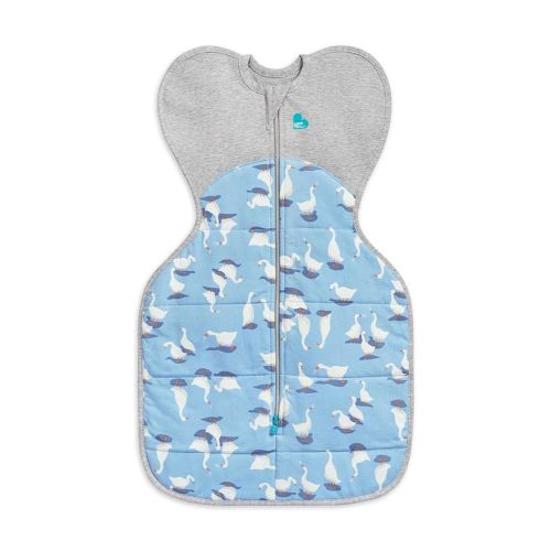 Love to Dream Swaddle UP Warm 2.5 TOG, Dramatically Better Sleep, Allow Baby to Sleep in Their Preferred Arms Up Position for Self-Soothing, Snug Fit Calms Startle Reflex, 5-8.5 lbs., Dusty Blue