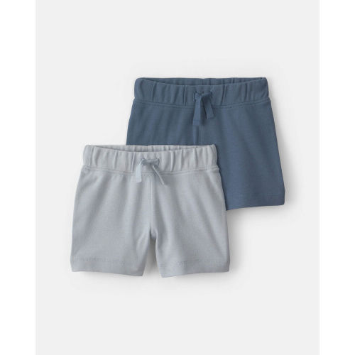Baby Boy 2-Pack Cotton Shorts - Blue | Carter’s Oshkosh Canada