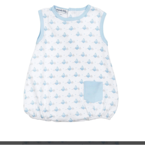 My First Sailboat Print Bubble - Light Blue