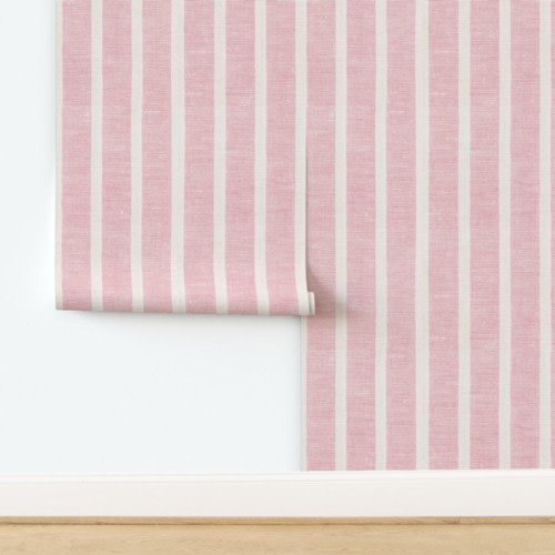 Wallpaper in Pink Linen Towel Vertical
