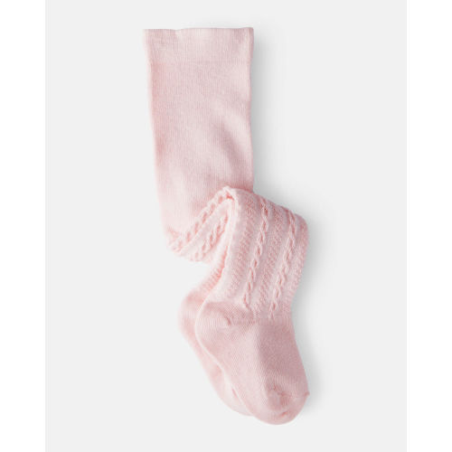 Baby Girl Cable Knit Tights - Pink - Carter's | Carter's
