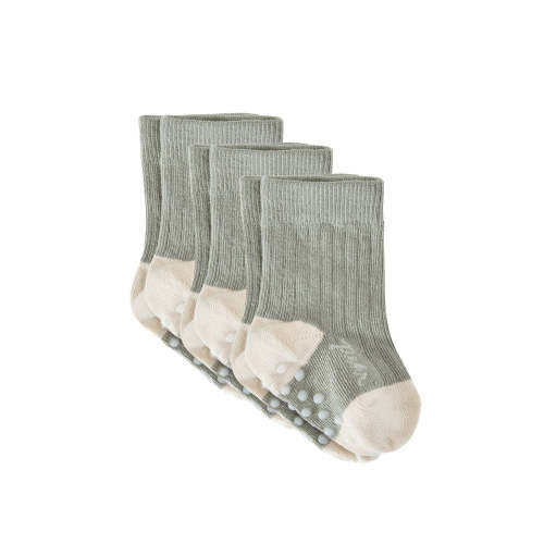 Crew Socks with grips 3 Pack - Sage