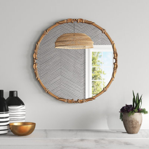 Willa Arlo™ Interiors Tantallon Traditional Metal Round Wall Mirror & Reviews | Wayfair