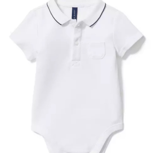 Baby White Polo Bodysuit by Janie and Jack