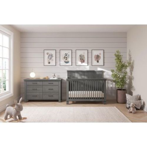 Child Craft Denman Crib and Dresser Nursery Set, 2-Piece, Includes 4-in-1 Convertible Crib and Dresser