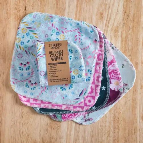 Cheeks Ahoy - Reusable Cotton Flannel Cloth Wipes - TERRA Greenhouses